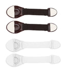 Baby Safety Locks For Cabinets And Drawers Adhesive Child Proofing Locks With Flexible Belt Connection Durable ABS And Nylon
