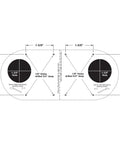 Installation diagram for Jimmy-Proof Deadbolt With Solid Bronze Alloy And Brushed Brass Finish, including drill hole sizes.
