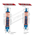 Beefed Up 1/10 Scale RC Upgrade Parts Kit for Rustler VXL and Stampede VXL 2WD with Alloy Front and Rear Shocks Navy Blue