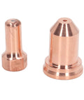 Fresh 20 Pcs Brass Plasma Cutter Consumables Kit With Nozzles And Electrodes Perfect For PT80 PTM80 And IPT80 Torch Sets - two brass nozzles