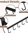 Built Tough Heavy Duty Slatwall Five Hook Waterfall Displays 8 Pack for Retail Merchandising showing metal hooks and grid wall fit.