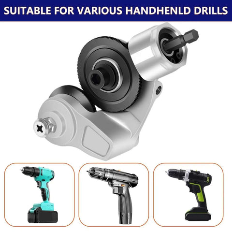 Heavy Duty Electric Drill Plate Cutter For Sheet Metal Cutting With Adapter Capable Of Cutting Aluminum Steel Copper And Iron In One Handy Tool