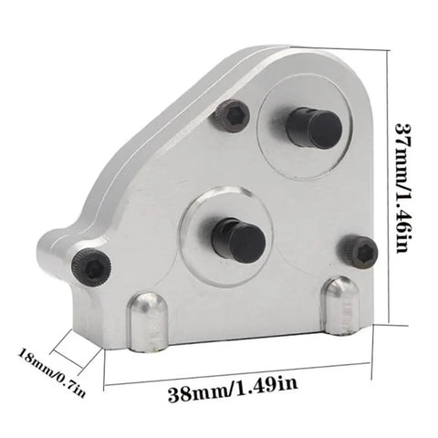 RC Transmission Gearbox For MN86 Series 1/12 Scale Crawler Cars, beefed-up silver metal transfer case, 37mm x 38mm