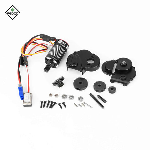 Motor Transmission With Hobbywing QuicRun Fusion Mini16 3000KV Brushless Motor And ESC 2in1 FOC System components layout