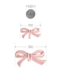 Pink Bow Dresser Knobs 16 Pack Small Decorative Cabinet Drawer Pulls For Girls Bedroom And Nursery Decor size comparison