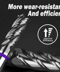 Close-up of Carbide Square End Mill Four Flute One Eighth Inch Shank CNC Router Bits For Aluminum Steel Brass With AlTiN Coating