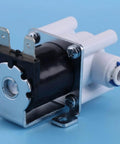 DC 12V Solenoid Valve Normally Closed For Water Purifier And Filter Systems With Copper Coil And Plastic Body shown close-up