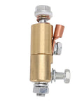 Heavy Duty 500A Brass Welding Ground Clamp With Rotating Device And M10 Hole Diameter, featuring a brass body and copper contacts.
