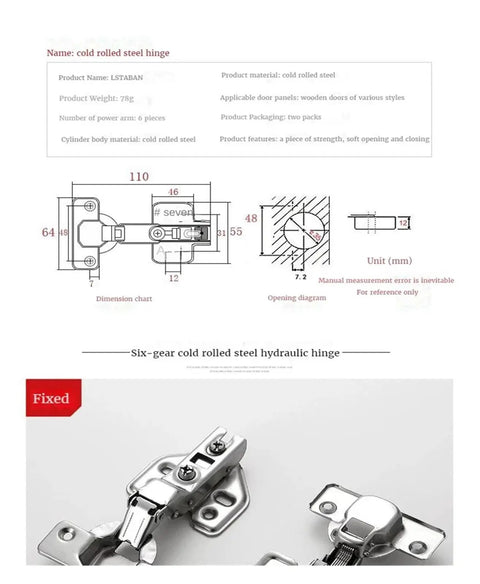10 Pack Stainless Steel Hydraulic Cabinet Hinges With Dampers Thickened Design Soft Close Full Overlay Heavy Duty