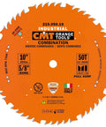 Top Shelf Premium 10 Inch Combination Saw Blade With Fifty Teeth And Five Eighths Inch Arbor Laser Cut Steel blade design for crosscuts.