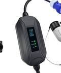 J1772 Level 2 Portable EVSE Charger 220V 16A with 10-15m Cable and UK Plug, visible charging gun and CEE Mennekes connector