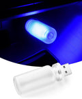 Blue Car Interior USB LED Night Light Portable Touch Dimmable Ambient Lighting Kit with retro frosted bottle design