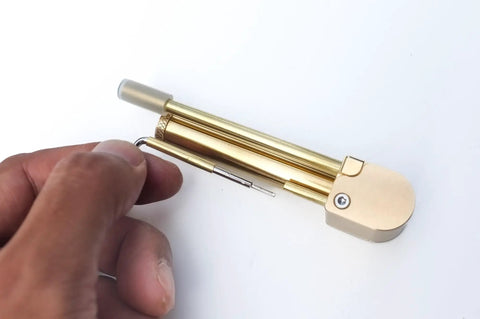 Durable Brass Portable Tar Trap With Longer Stem And Mega Storage Pod Easy Open Closeable Lid Rugged Pro Grade Style All In One Design For Quick Access Made In Hawaii Excellent Heat Resistant Build