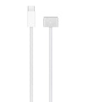 USB C To MagSafe 3 Magnetic Charging Cable 2 Meter For Mac Notebooks Easy Magnetic Alignment Fast Charging USB C Power Cable Durable MacBook Charger Accessory, braided white cable ends