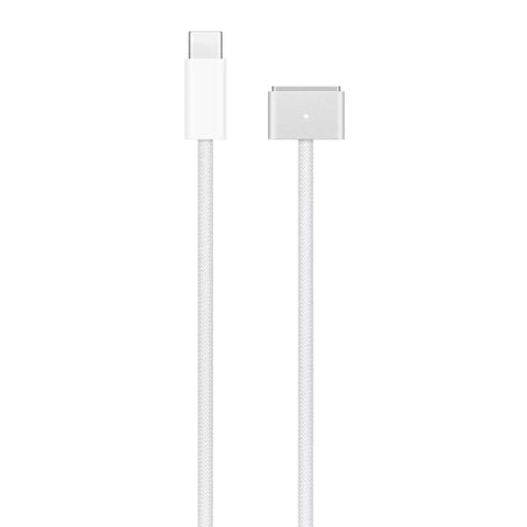 USB C To MagSafe 3 Magnetic Charging Cable 2 Meter For Mac Notebooks Easy Magnetic Alignment Fast Charging USB C Power Cable Durable MacBook Charger Accessory, braided white cable ends