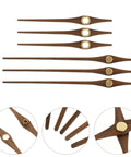 Wooden Clock Hands Replacement Kit 5.11 Inch Clock Pointer Plates For DIYers Crafting And Clock Repair, bronze tone, close-up details