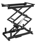 Built Tough Electric Scissor Lift Table Hauls 140 Lbs And Rises From 10 To 50 Inches Like Butter, heavy-duty steel frame.