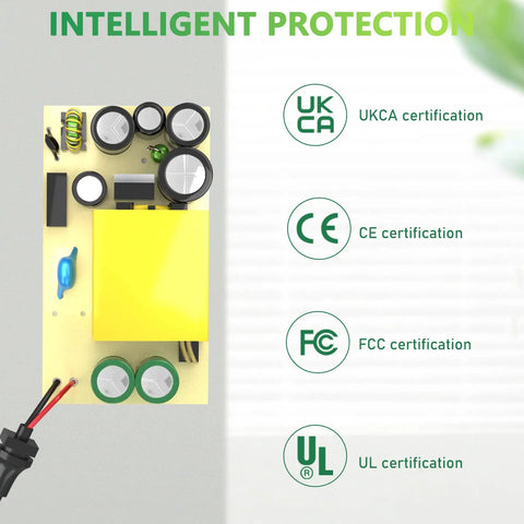 Shark VACMOP Charger Replacement For VM252 VM252C QM250 Pro with certifications for intelligent protection displayed