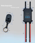 Smart Wireless Relay Switch With Bluetooth And 12V DC Power 433MHz RF And 2 4G Connectivity shown with measurements