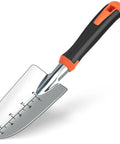 Heavy Duty Garden Shovel With Measurement Mark Pro Grade Ergonomic Rubber Handle And Sturdy Trowel Hand Shovel Spade For Digging