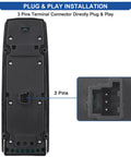 Back view of Beefed Up Master Power Window Switch For Front Driver Side Fits 2008 Through 2012 Mercedes C230 C250 C280 C300 C350 C63 AMG E500 E63 GLK350 Replacement A2049055302