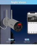 Outdoor Wireless Security Camera System With 90 Day Storage No Fuss Home Surveillance Setup night vision feature display