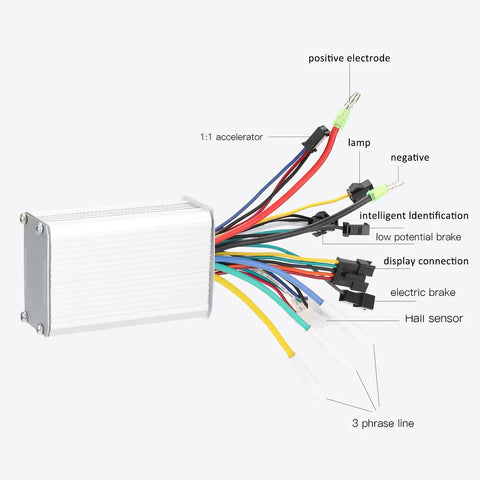 Brushless Scooter Controller Box With LCD Display For 24V 48V Electric Scooters Rainproof Motor Controller Kit High Performance Electric Vehicle Controller Easy Install And Durable Weatherproof Design Plug And Play Ready