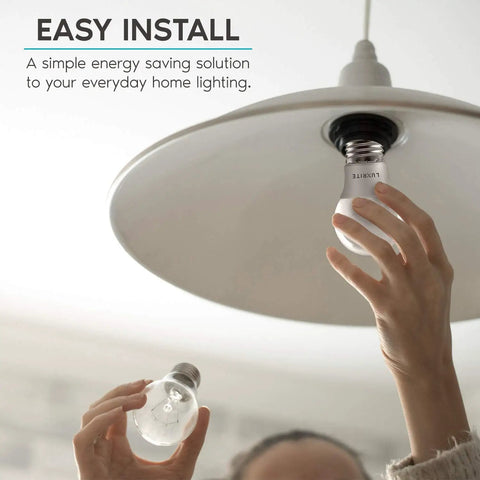 Installation of A15 LED Bulb 7W 600 Lumens 3000K Soft White 40W Equivalent Dimmable Enclosed Fixture Rated E26 Medium Base