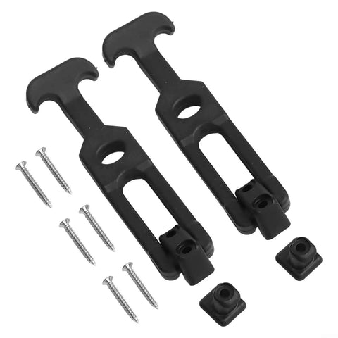 2 Pack T Handle Rubber Draw Latches for Toolboxes Golf Carts Hoods and Trailers with screws, black elastic catch set