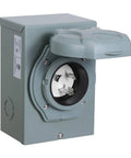30 Amp Generator Power Inlet Box NEMA L5-30P For Outdoor Receptacle Weatherproof With Indicator Light ETL Listed Up To 3750W Running Watts At 125 Volt showing open lid