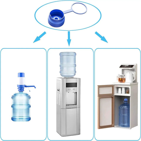 3 And 5 Gallon Water Jug Cap Reusable Silicone Replacement Lids For 55mm Standard Screw Crown Tops On Water Bottles And Dispensers Leak Free Non Spill Anti Splash 5 Pack