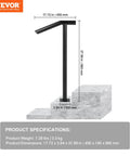 Rock Solid Heavy Duty Outside Step Railing With Matte Black Powder Coat Finish And 330 Lbs Load Rating, 37.99 in tall, for secure outdoor stair use.