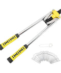 Dope Alloy Steel Double Handle Hand Rivet Nut Tool Kit For Auto Moto And Home Fixes. Pro grade rivnut installer with yellow grips and rivets.