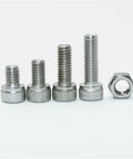 Heavy Duty Hex Socket Cap Head Screws And Nuts Kit With 105 C Heat Resistance And 3dB Noise Reduction, Size Range M2 Through M6, Ideal For Automotive, Machinery, And DIY Projects, 304 stainless steel bolts and nut