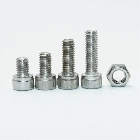 Heavy Duty Hex Socket Cap Head Screws And Nuts Kit With 105 C Heat Resistance And 3dB Noise Reduction, Size Range M2 Through M6, Ideal For Automotive, Machinery, And DIY Projects, 304 stainless steel bolts and nut