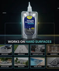 Heavy Duty Concrete Crack Filler Rock Solid Epoxy Primer Base Seal for various hard surfaces including garage floor, patio slab, and more.