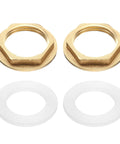 Top Shelf Brass Faucet Locknuts G3/4 Female Hex Pipe Fittings With Heavy Duty Silicone Washers For Under Sink Plumbing and Kitchen Basins