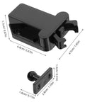 Close-up of Eight Pack Push To Open Cabinet Latches Black Hidden Push Touch Latch Heavy Duty Self Locking Hardware with dimensions