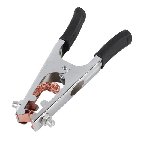 Heavy Duty 500A Ground Clamp Copper Welding Earth Clip with Electroplated Wear Resistance for Manual Welder, shown from front.