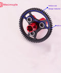 58T Steel Slipper Clutch Spur Gear Beefed Up For Arrma 1x10 And 1x8 Scale RC Trucks Red Hardened 40CrMo Alloy Close-up