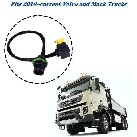 Level Sensor Conversion Jumper Harness For 2010 To Current Volvo And Mack Trucks, Replaces OE 24399920 And 24383068, black cable