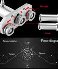 Portable Digital Force Gauge With Split Pulley Sensor For Rope Tension Testing, Wire And Belt Tension Meter, Auto Backlit LCD, Rechargeable, Three Unit Modes N Lb Kg, Resolution 0.001 Kg And 0.01 N, Range 50N To 2000N split pulley and tension diagram
