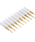 End Mill Router Bit Set Ten Pack 1.5mm Tungsten Coated Carbide CNC Engraving Bits Workhorse One Eighth Inch Shank in plastic holder