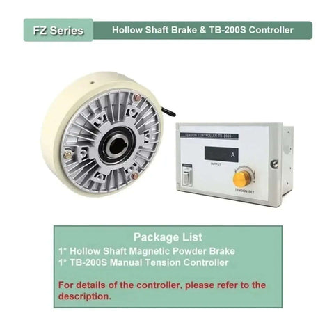Magnetic Powder Clutch And Brake Tension Controller Kit For Industrial Motors, DC 24V, 1000 RPM, SJ-180A model shown