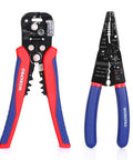 8 Inch Self-Adjusting Wire Stripper Set 3-In-1 Tool for Stripping, Cutting, and Crimping with easy grip and precise adjustment.