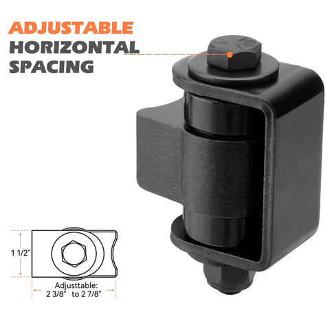 Heavy Duty Weld On Gate Hinges Four Pack Built Tough For Gates Up To 1100 Lbs With Maintenance Free Sealed Bearings, Rust Resistant Steel, Post Installation Safe For Powder Coating, High Strength Hardware For Long Lasting Use, adjustable weld-on gate hinge, 1 1/2 in