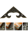 Iron Triangle Corner Guards 20 Pack For Boxes And Drawers Old School Vintage Style Furniture Corner Protectors with design details