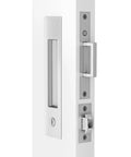Pocket Door Hardware With Lock Privacy Recessed Edge Pull In Brushed Nickel For Smooth Quiet Sliding Doors Flush Mount Handle Kit With Durable Easy Install Design, recessed handle set