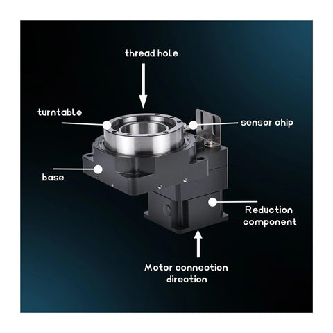 Heavy Hitter Hollow Turntable Platform With Smooth Three Sixty Degree Rotation And One To Ten Reduction Gear, showing turntable and base features.