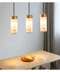 Marble Pendant Light E27 Home Modern Minimalist Decorative Lamps 3 Head Adjustable Hanging Lamp Living Room Dining Room Bedroom,for Restaurants above a table.